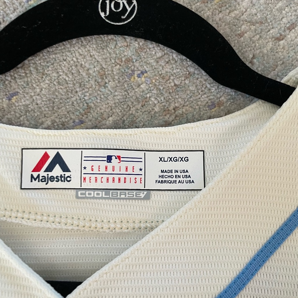Tampa Bay Rays Cream and Blue Baseball Jersey - Picture 6 of 6